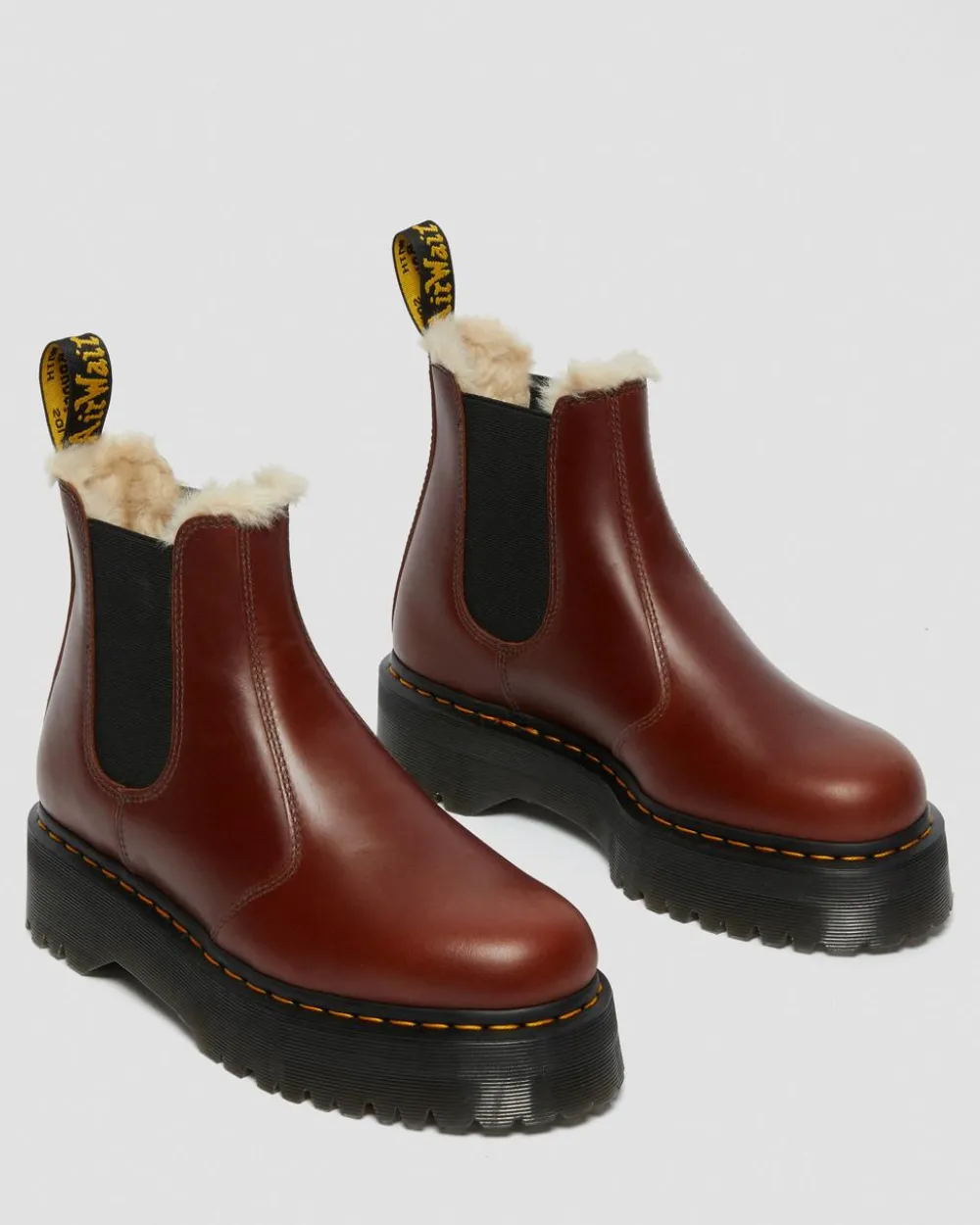 2976 Quad Faux Fur Lined Platform -Maiharit*Dr. Martens Clearance