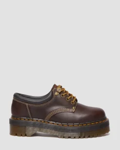 8053 Quad Ii Crazy Horse Leather Platform -Kengät*Dr. Martens Hot