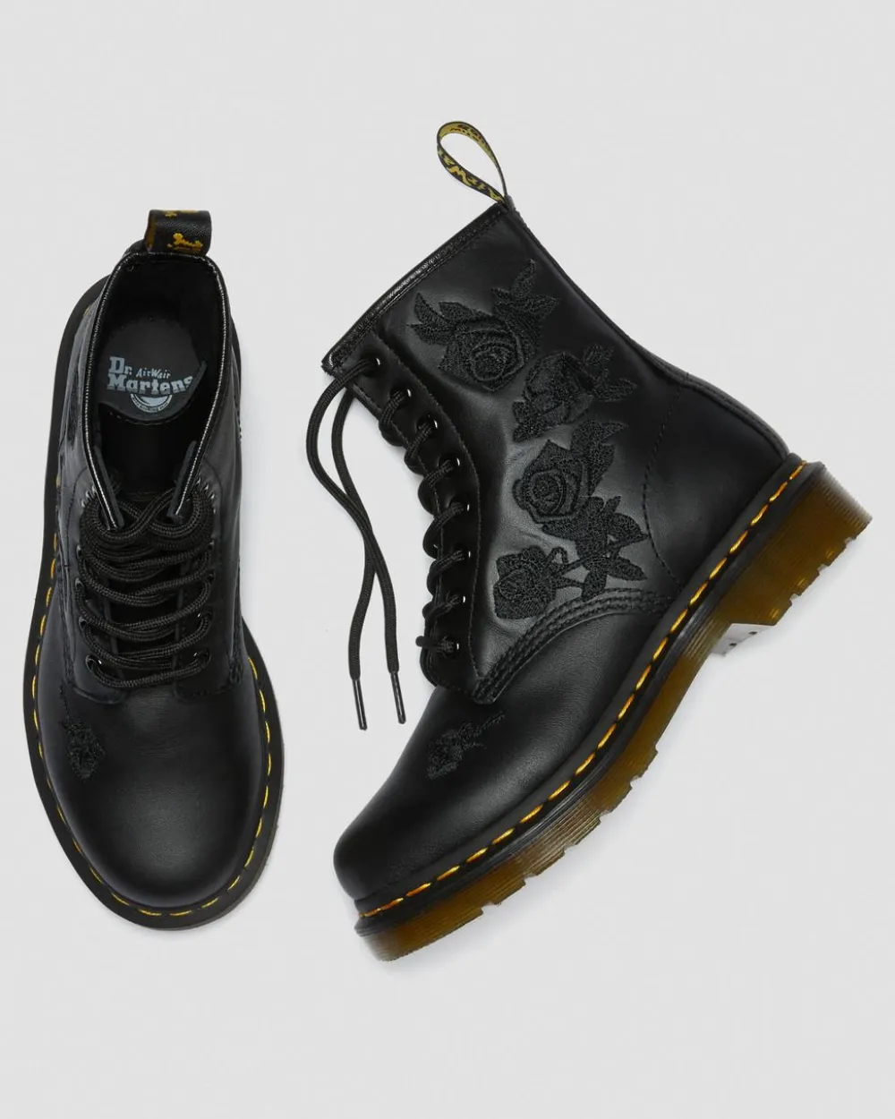 1460 Vonda Mono Floral Rose Leather Lace Up -Maiharit*Dr. Martens Sale