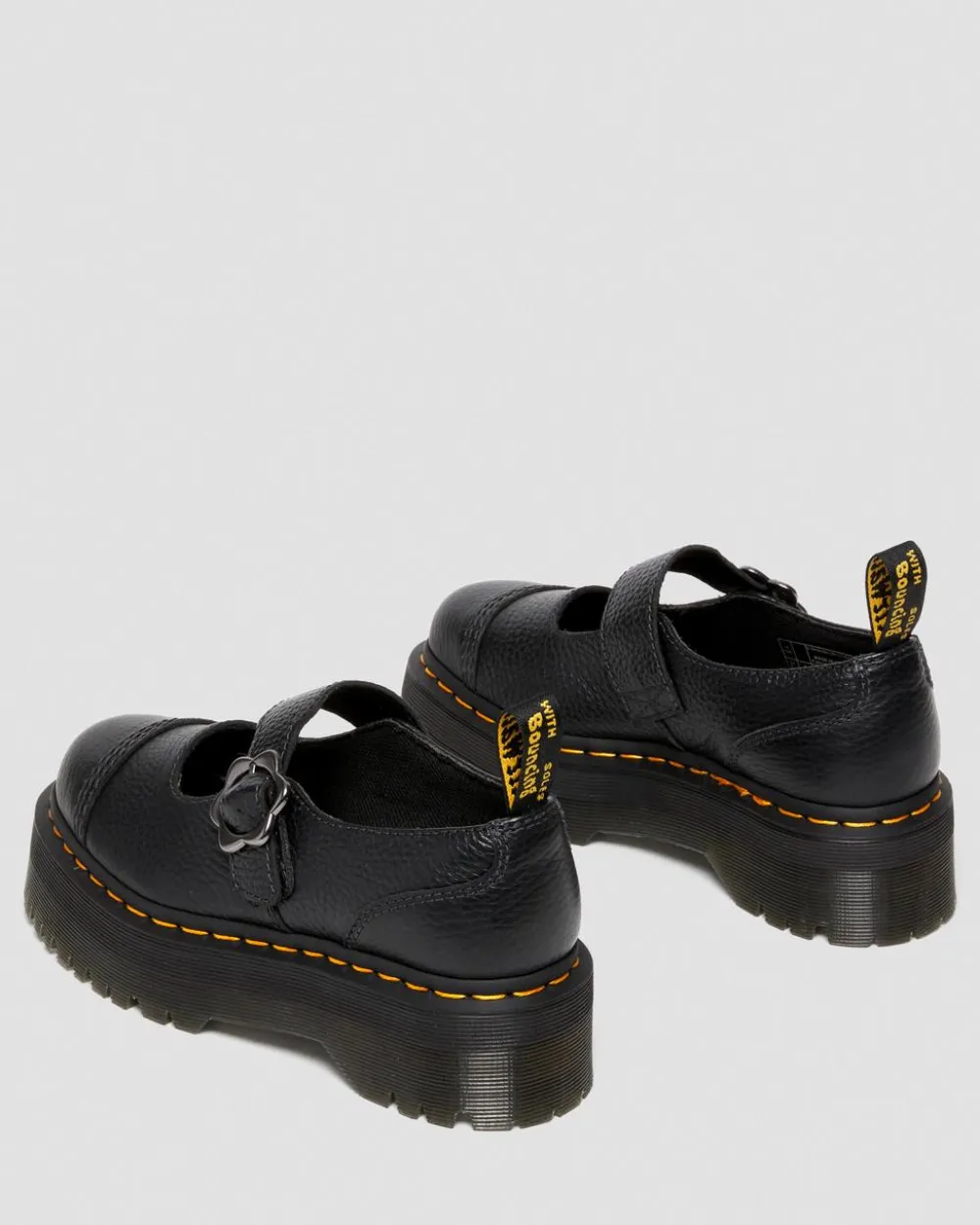 Addina Flower Buckle -Nahkaplatformit*Dr. Martens Hot