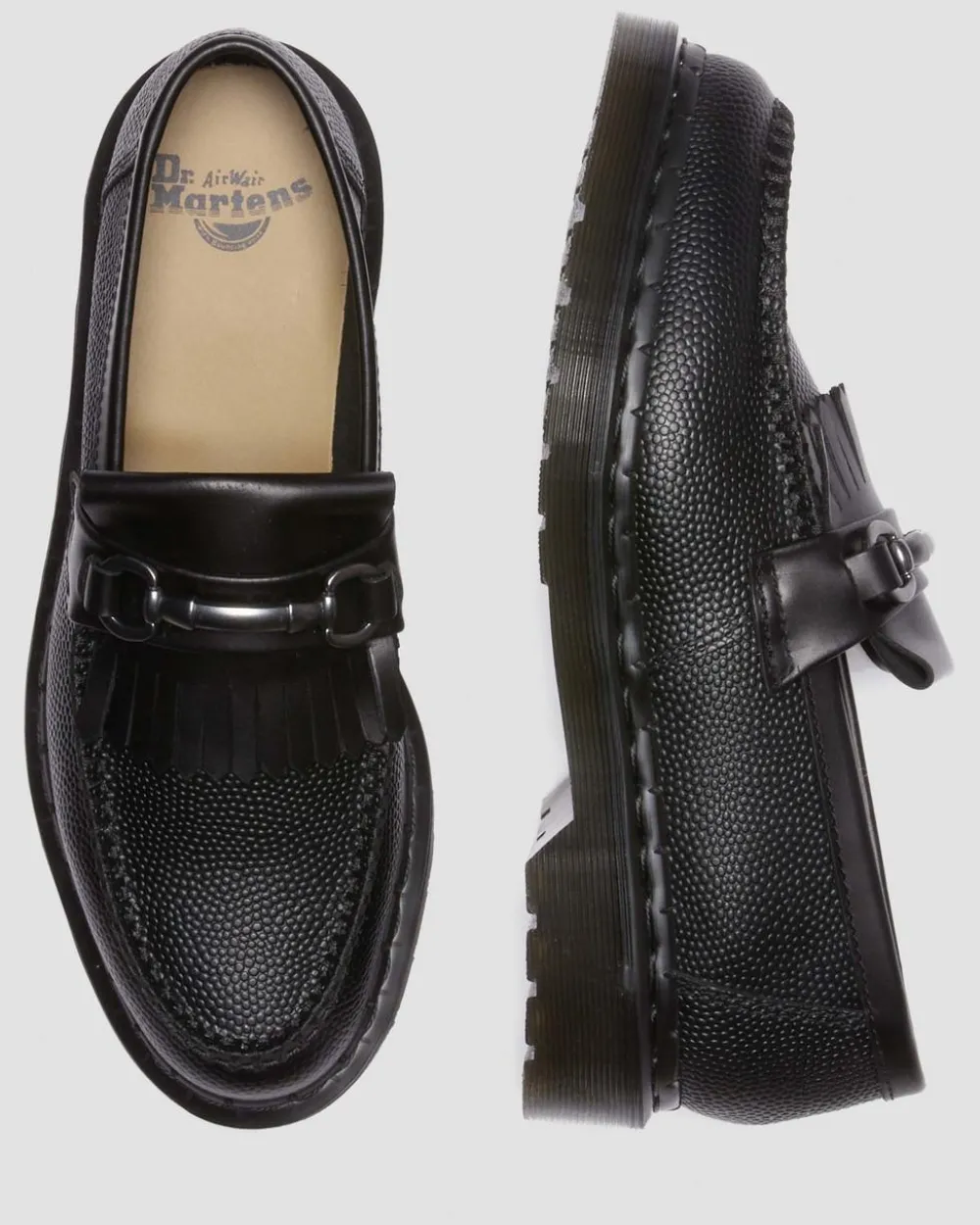 Adrian Snaffle Pebble Grain Leather Kiltie -Loaferit*Dr. Martens Clearance
