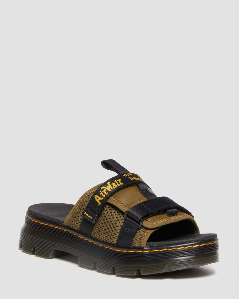 Ayce Logo Milled Leather Strap Platform -Lipokkaat*Dr. Martens Cheap