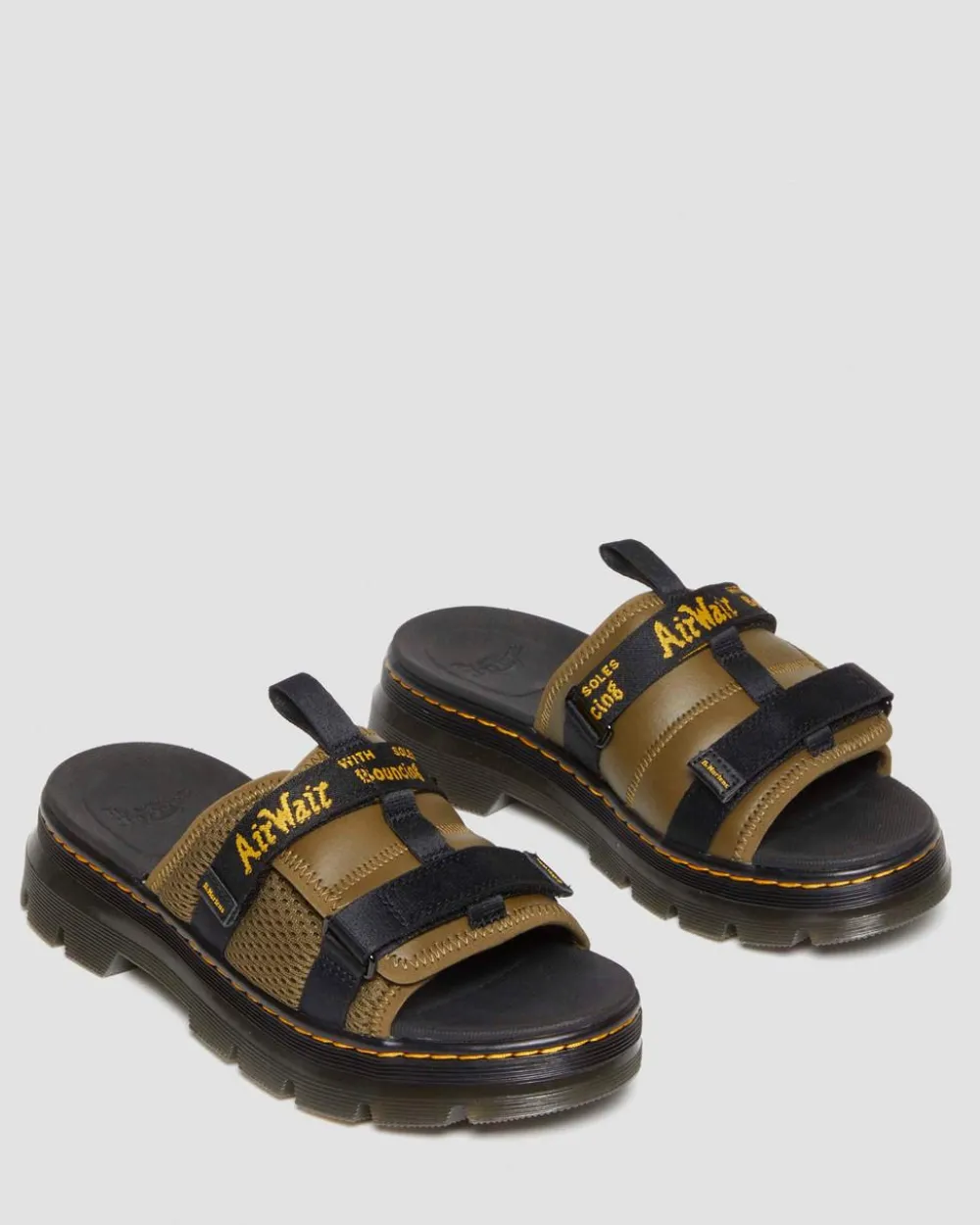 Ayce Logo Milled Leather Strap Platform -Lipokkaat*Dr. Martens Cheap
