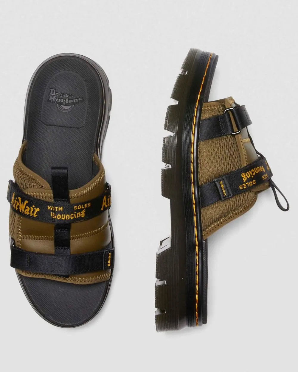 Ayce Logo Milled Leather Strap Platform -Lipokkaat*Dr. Martens Cheap