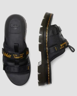Ayce Logo Milled Leather Strap Platform -Lipokkaat*Dr. Martens Outlet