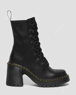 Chesney Leather Flared Heel Lace Up -Maiharit*Dr. Martens Best