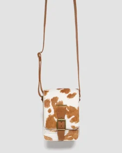 Hair-On Cow Print Vertical Crossbody -Laukku*Dr. Martens Shop