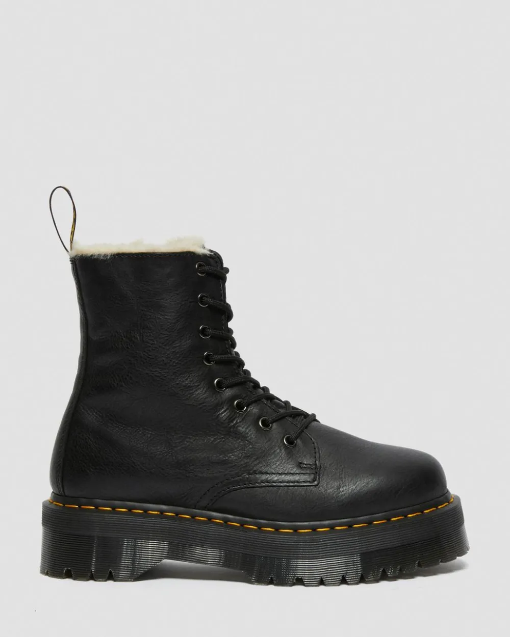 Jadon Faux Fur Lined Leather Platform -Maiharit*Dr. Martens Clearance
