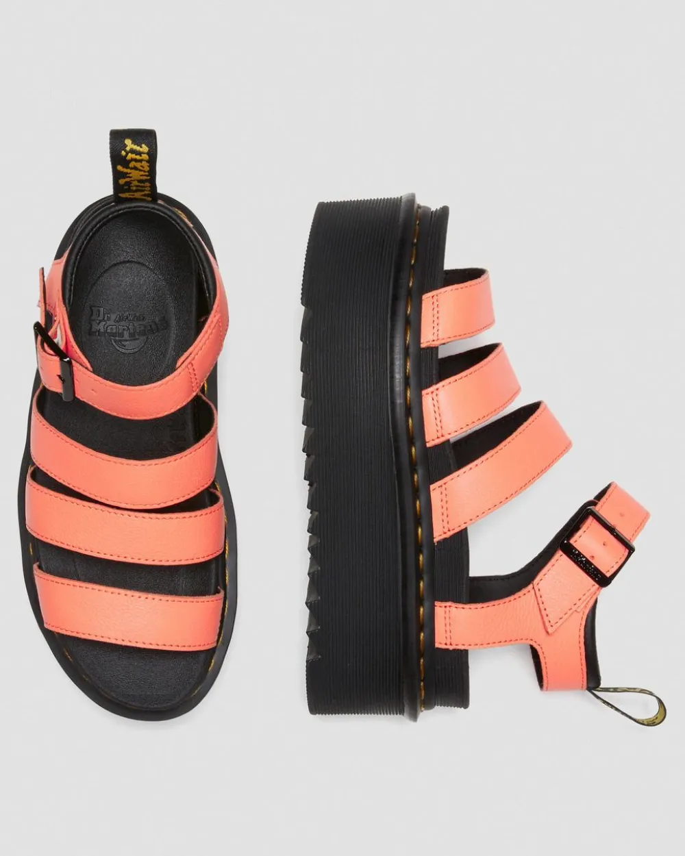 Nahkaiset Blaire Quad Pisa Strap Platform -Sandaalit*Dr. Martens Shop