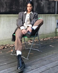 Nahkaiset Jadon Hi Smooth Platform -Maiharit*Dr. Martens Fashion