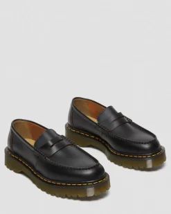 Penton Bex Yellow Stitch Quilon Leather -Loaferit*Dr. Martens Best Sale