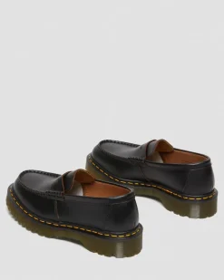 Penton Bex Yellow Stitch Quilon Leather -Loaferit*Dr. Martens Best Sale