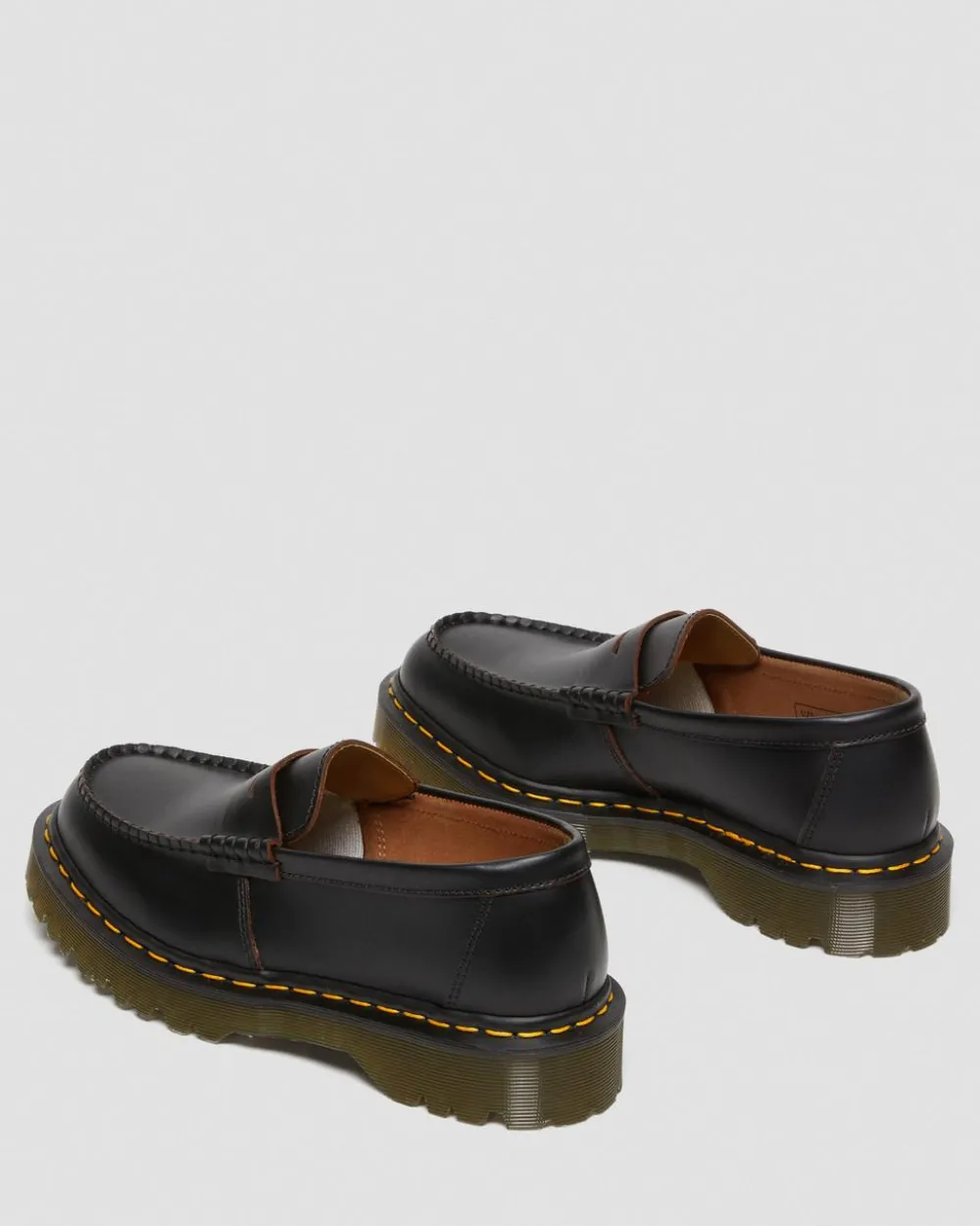 Penton Bex Yellow Stitch Quilon Leather -Loaferit*Dr. Martens Best Sale