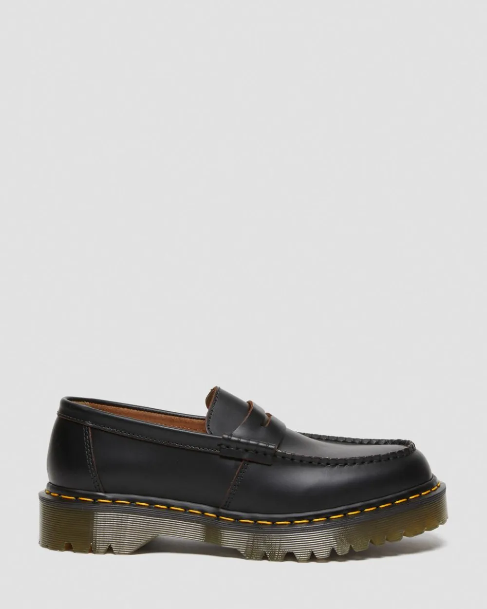 Penton Bex Yellow Stitch Quilon Leather -Loaferit*Dr. Martens Best Sale