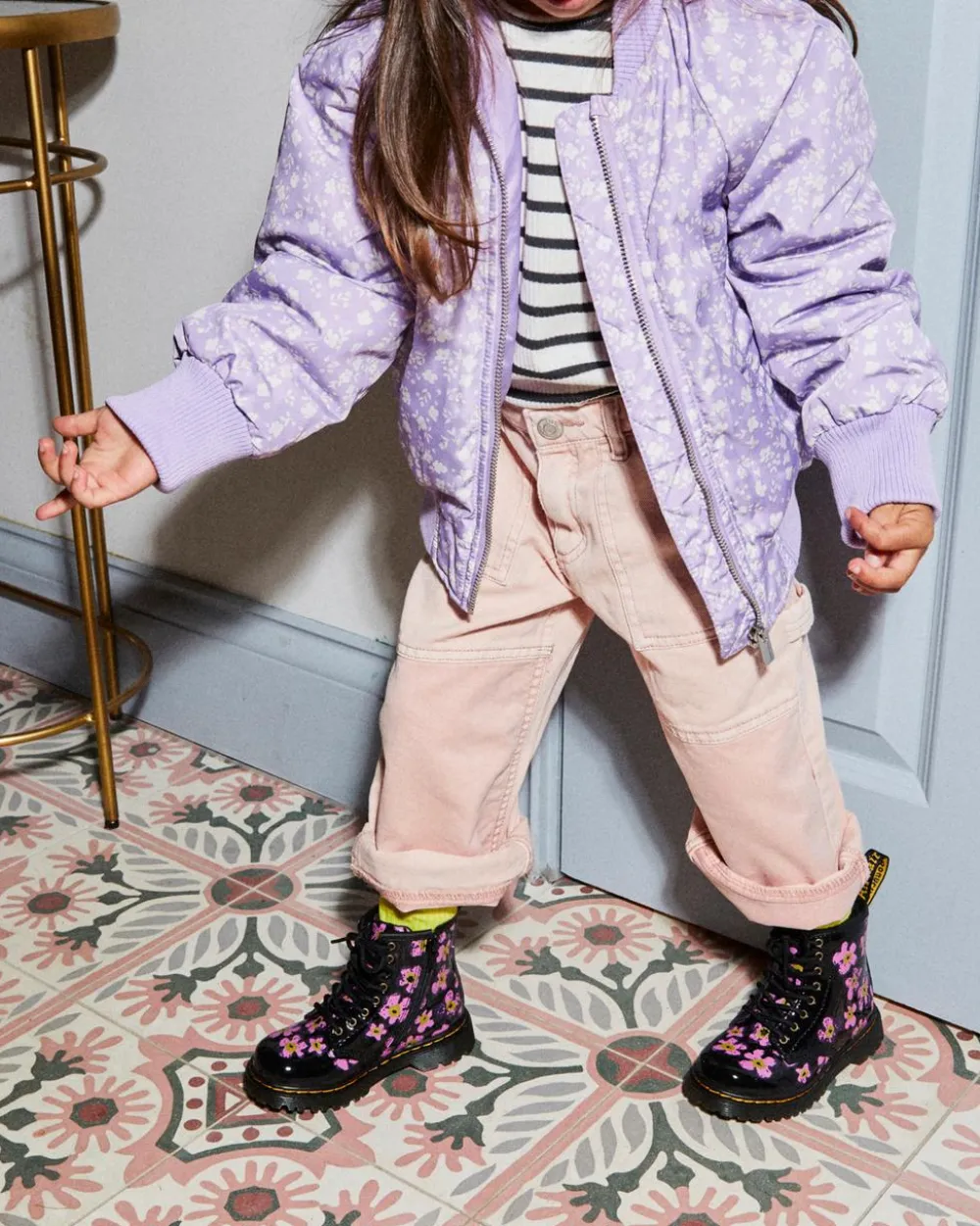 Toddler 1460 Floral Patent -Maiharit*Dr. Martens Store