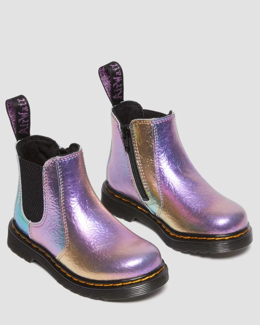 Toddler 2976 Rainbow Crinkle Leather Chelsea -Bootsit*Dr. Martens Outlet